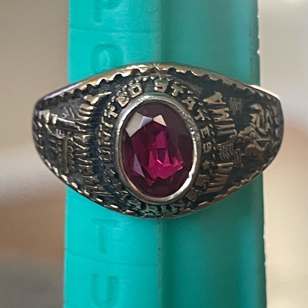 U.S. MARINE CORPS RING JOSTENS YLTM WITH RUBY STONE - Picture 1 of 7